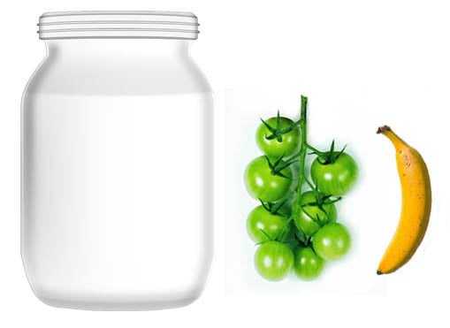 Ripening Green Tomatoes in Jar