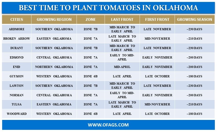 Best time to Plant Tomatoes in Oklahoma